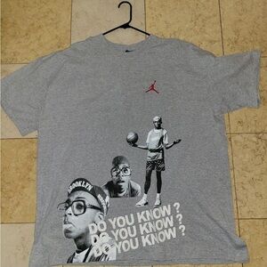 Men’s Jordan vintage 90s gray Do You Know Spike Lee tee shirt size XXL